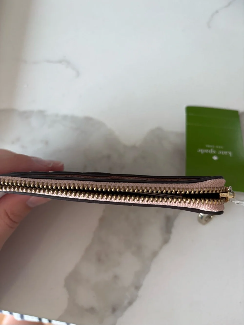 kate spade Pink Saffiano Cardholder Keyring